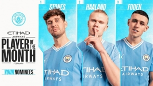 Ứng viên cầu thủ xuất sắc nhất đội Man City tháng 2: Haaland dẫn đầu danh sách, Foden và Stones cũng lọt danh sách