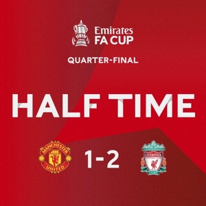 Hiệp 1 - Liverpool dẫn trước Manchester United 2-1, Maimai ghi bàn, Micah & Salah ghi 2 bàn liên tiếp để vươn lên dẫn trước