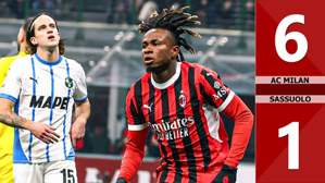 VIDEO bàn thắng AC Milan vs Sassuolo: 6-1 (Vòng 1/8 Cúp Quốc gia Italia 2024/25)